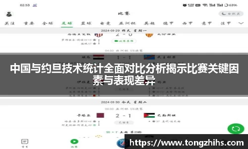 中国与约旦技术统计全面对比分析揭示比赛关键因素与表现差异